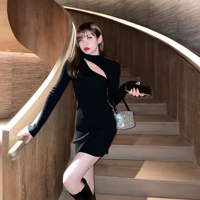 2way ワンショルダーニットワンピース Estela エステラ レディース 通販 Bace 韓国