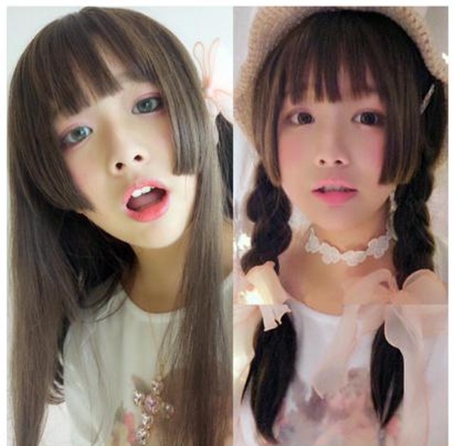 No 9499 姫カット フル ウィッグ ロング ストレート 小顔 ぱっつん 原宿 ロリータ 耐熱 黒 Next Dream