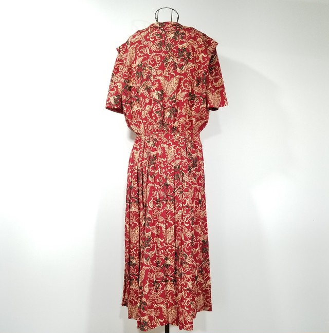 Leslie Fay レスリーフェイ 花柄 ポリエステル ワンピース 都町の古着屋 Charkha Bazaar チャルカバザール