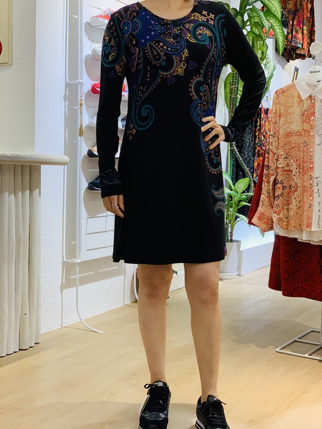 Desigual デシグアル ペイズリーtシャツワンピース Quick Desigual