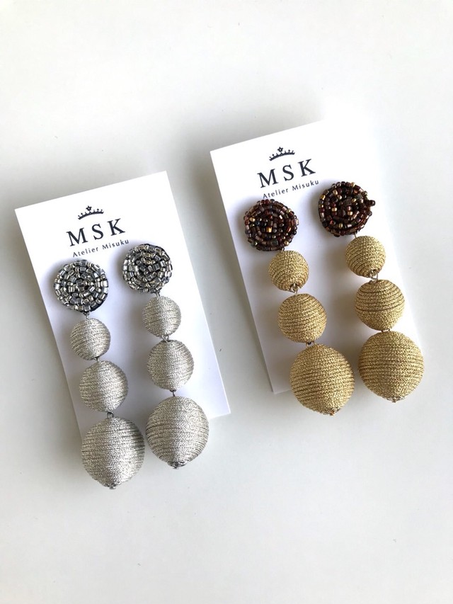 カラフルボンボン ピアス イヤリング Atelier Msk