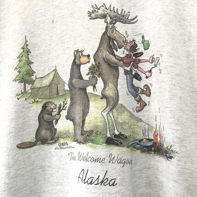 1990s Vintage Alaska T Shirt Ner ネル 下北沢 古着屋 Vintage Junk Art Music Comic