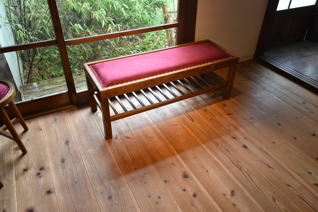 JP Modern Bench Chair RD / 和モダンスタイル 和モダン ベンチチェア レッド