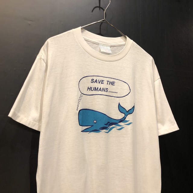 90 S Vintage Whale Print T Shirt Ner ネル 下北沢 古着屋 Vintage Junk Art Music Comic