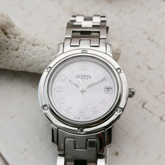 HERMES エルメス クリッパー ナクレ ダイヤ レディース 腕時計 | Masaco Vintage （マサコ ヴィンテージ ）腕時計や