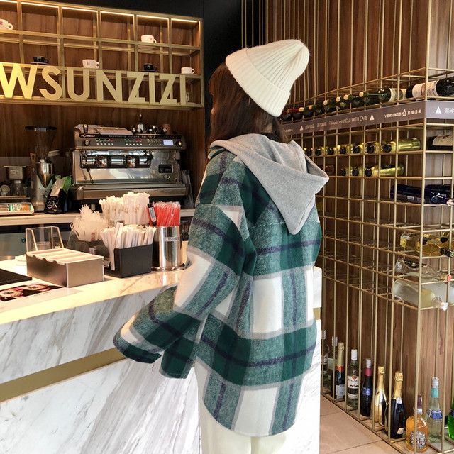 チェック シャツ パーカー アウター 長袖 ゆったり 薄い レディース フード 大きいサイズ カジュアル シンプル フェミニン かわいい デイリー 通勤 オフィス ブルー レッド ベージュ Country Road