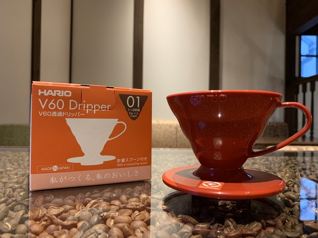 V60 透過ドリッパー01レッド【HARIO】1~4杯用