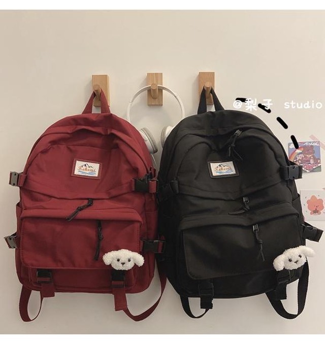 春 夏 レディース 鞄 バッグ リュック リュックサック 犬 可愛い おしゃれ 原宿系 大容量 学生 キャンパス 通学 6カラー 黒 青 桃 白 赤 緑 韓国 きれいめ プチプラ Yn 6 7 Laturecute
