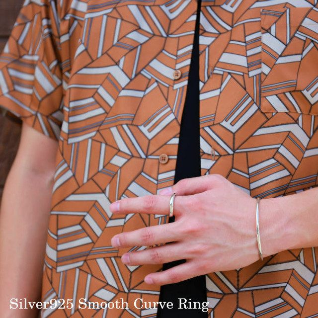 スムーズカーブリング シルバー925 リング メンズ シンプル 幅5ｍｍ 指輪 シルバーアクセサリー シルバーリング Abalent