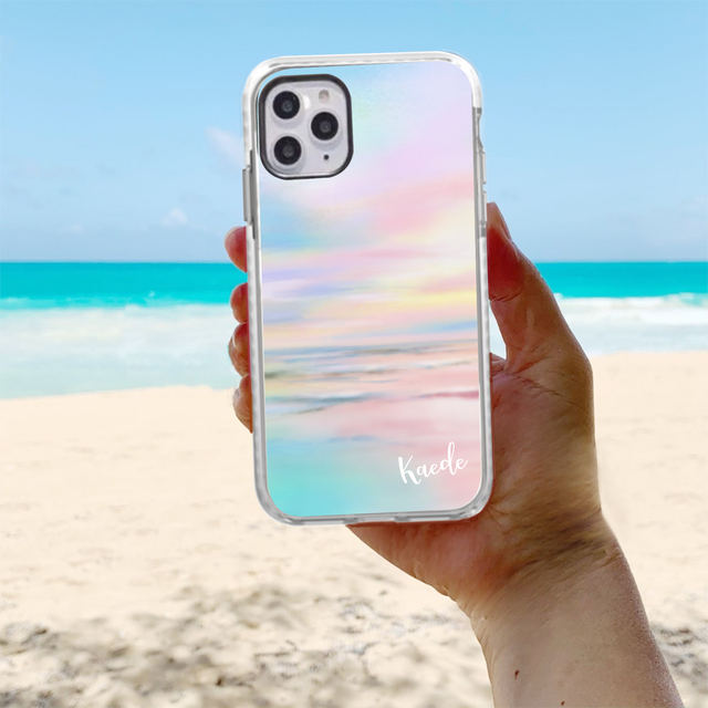 名入れ無料 スマホケース パステルカラーの海 Iphone Melia Coco