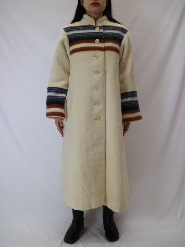 wool blend long coat【0425】