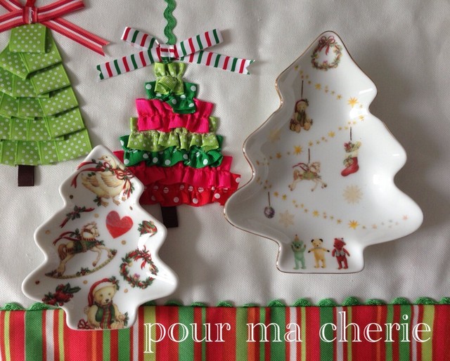 期間限定 クリスマスツリープレート 大きいサイズ Pour Ma Charie