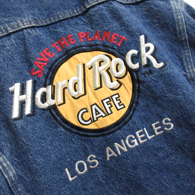 HardRockCafe ハードロックカフェ 刺繍 デニムジャケット Gジャン 