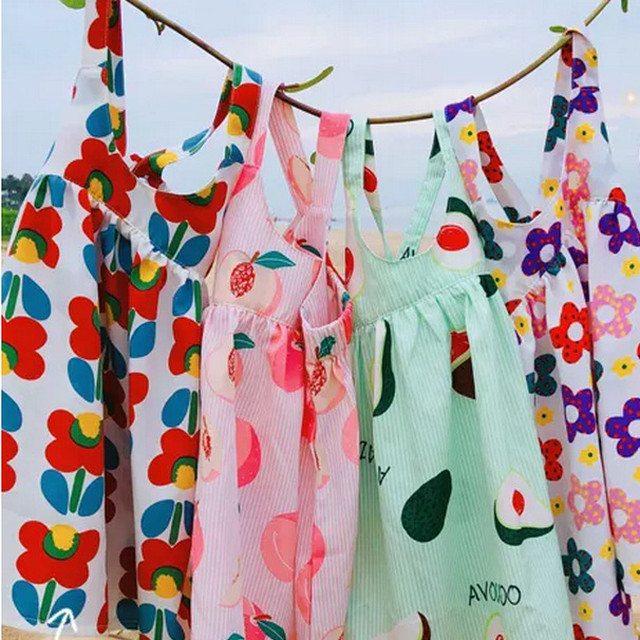 全4色 ワンピース ノースリーブ 袖なし プリント 切り替え ギャザー リゾート サンドレス サマードレス 白 緑 夏 かわいい 子供 キッズ ベビー服 赤ちゃん 女の子 Mo793 Berceau Select Shop ベルソー セレクトショップ キッズ 親子ペアetc