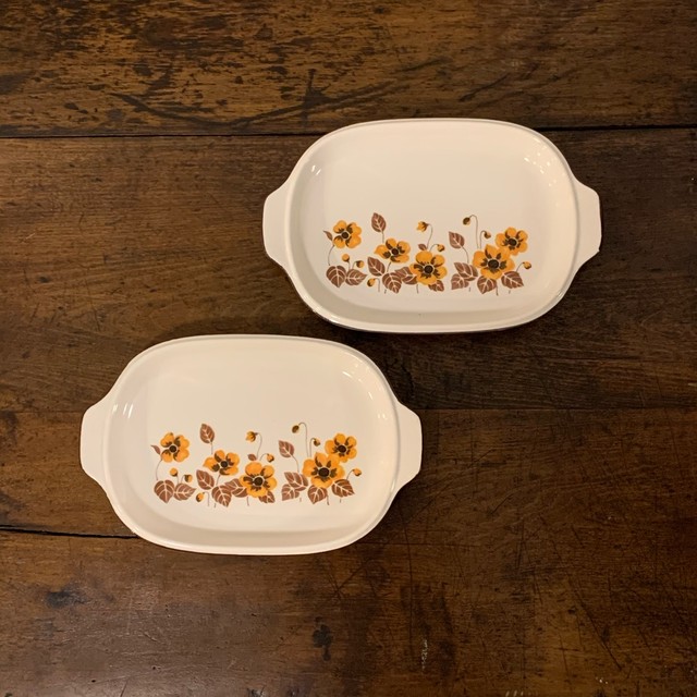 モダンレトロな花柄 可愛いプレート皿 2枚セット Royal Komada China Ansorbet アンソルベ