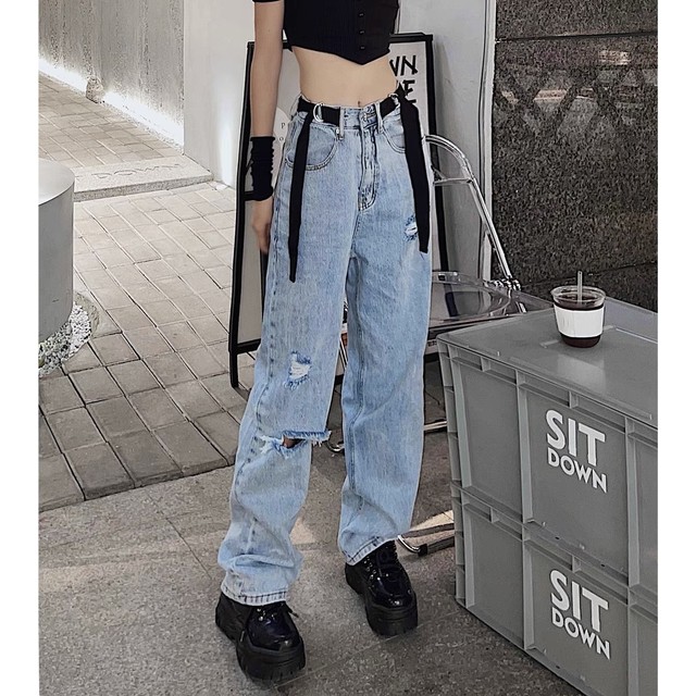 side belt design pants