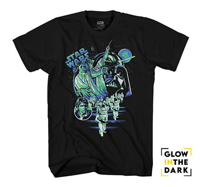 Starwars 80年代 90年代風イラスト T Shirt Glowinthedark グロウインザダーク アメコミ アウトドアを楽しむお店