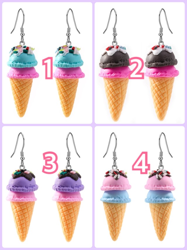 お取り寄せ商品 ピアス アクセサリー レディース 原宿 ゆめかわいい アイスクリーム パステル インスタ映え サブカルチャー おしゃれ Candy Melts