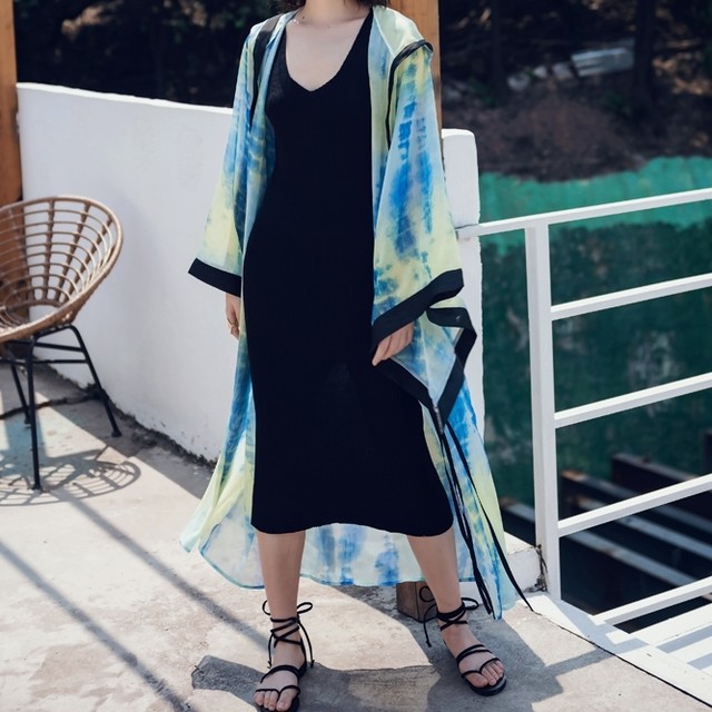 サマーカーディガン 薄手 フード付き 長袖 ロング丈 カーディガン 羽織り ゆったり 体型カバー 春 夏 大人 デート お出かけ 旅行 女子会 韓国 韓国ファッション オルチャン 可愛い レディース Fa538 Musubi Me 韓国 オルチャン レディースファッションのお店