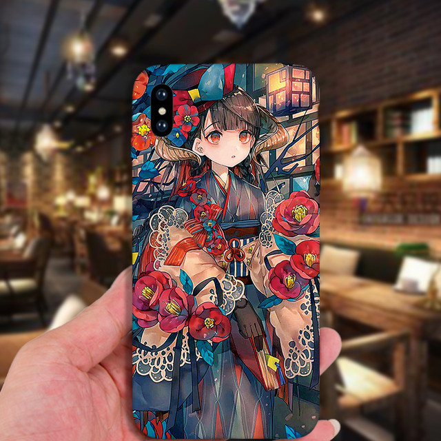Iphoneケース 可愛い 綺麗 和服女の子 アイフォンカバー Yukicase