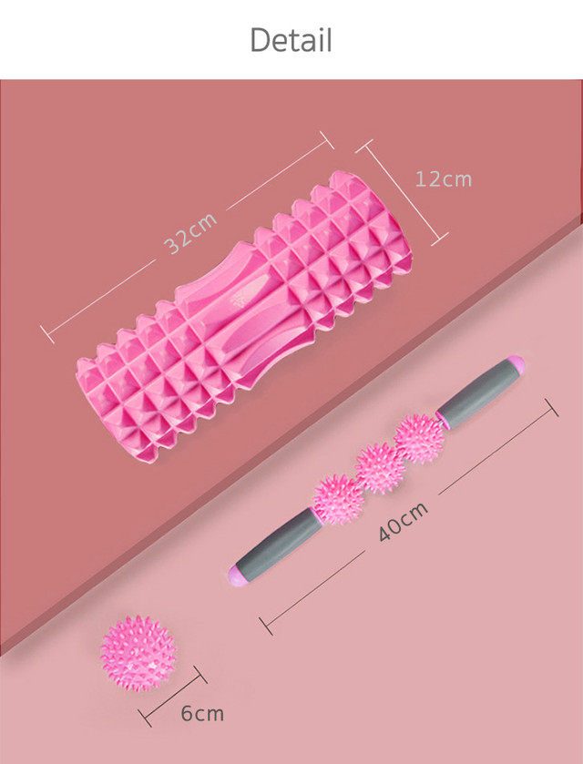 フォームローラー 筋膜リリース ヨガポール マッサージローラー マッサージボール 3点セット ヨガ エクササイズ ストレッチ ダイエット マッサージ 肩こり 疲労軽減 腰痛軽減 自宅 トレーニング 宅トレ セルライト むくみ防止 Ange Mignon