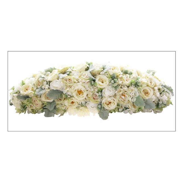 クリーム薔薇の高砂装花 約w80 メインテーブル ウェルカムスペースに最適 ｈono Flower お花とプチギフトのshop