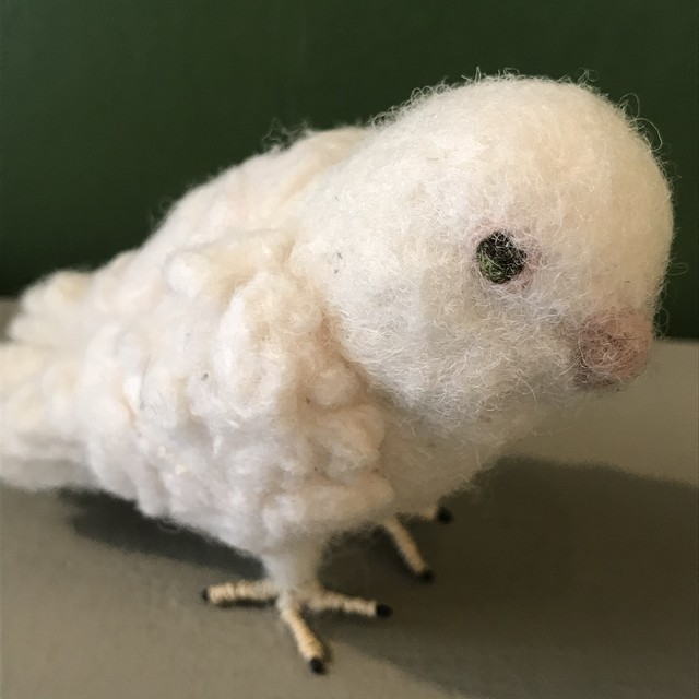 【kemonoya 】小さな羊毛作品「インコ」