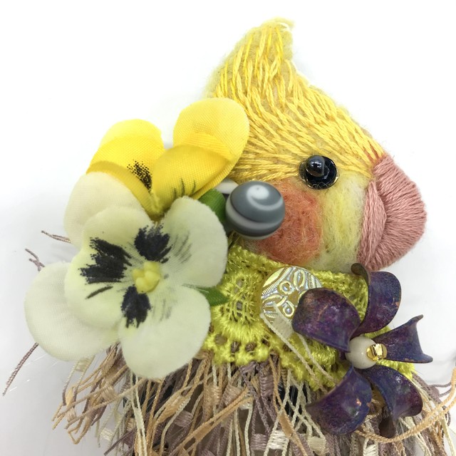 【IRODORI AZ】brooch 16 オカメインコ