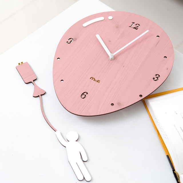 決算特価 送料無料 バイカラー ビーチ 海 ウッド イラスト イエロー ブルー ピンク 時計 インテリア Clock クロック 壁掛け ウォール ウォッチ オシャレ 感謝価格 Www Gvisalain Com