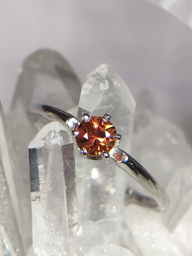 オレンジサファイアのシンプルリング Jewelry Albireo