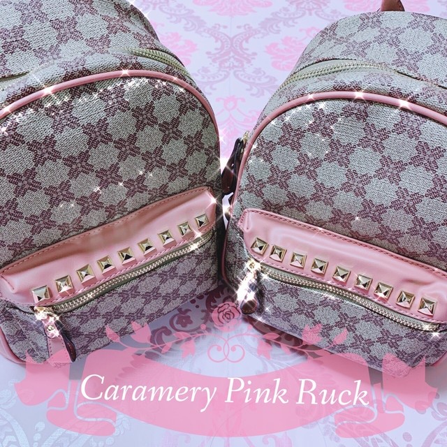 Caramery Pink Ruck 量産型 地雷 リュック バッグ Princesshyatt 量産型 地雷系原宿系パンクストリートブラック韓国系厚底リュック