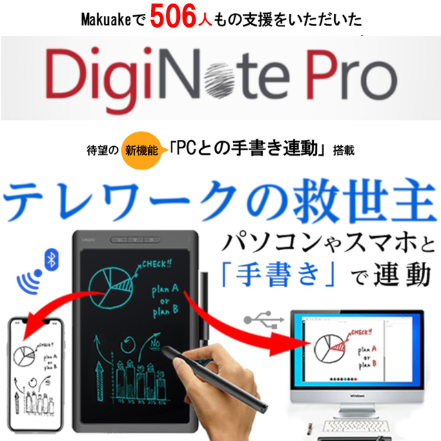 Diginote Pro スマホ連動 スマート 電子タブレット Mk Tradeオフィシャルショップ