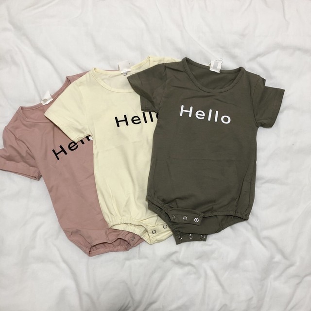 即納 送料無料 韓国ベビー服 Helloロンパース Bloominess