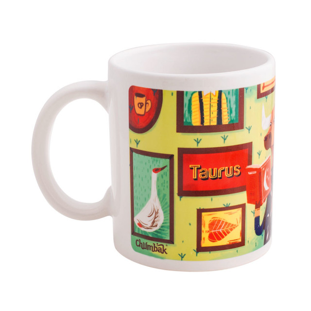 Chumbak デザインマグカップ コーヒーカップ コップ お洒落 インド雑貨 アジアン雑貨 Design Taurean Travails Coffee Mug Chumbak