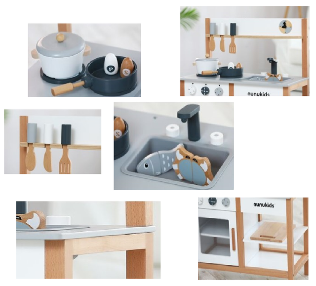 数量限定即納入荷 木製 台所 玩具 セット キッズ クッキング キッチン おもちゃ おままごと ごっこ遊び 知育玩具 ナチュラル プレゼント 誕生日 お祝い クリスマス 幼稚園 保育園 おとこの子 おんなの子 セットアップやパンツドレスなど二次会ドレスに合う海外