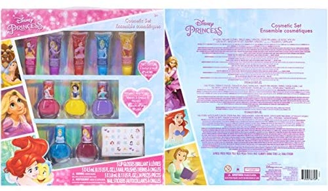 Jpcs Disney Princess ディズニー プリンセス リップグロス5本 はがせるマニキュア5本 ネイルステッカー24p キッズ用ネイル 子供用 Az Japan Classic Store