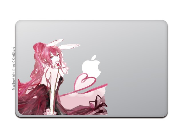 カインドストア Macbook Air Pro 11 13インチ マックブック ステッカー シール アニメ ミュージック バニー ガール Music Bunny Girl M817 カインドストア Macbook Iphone ステッカー 作成 通販