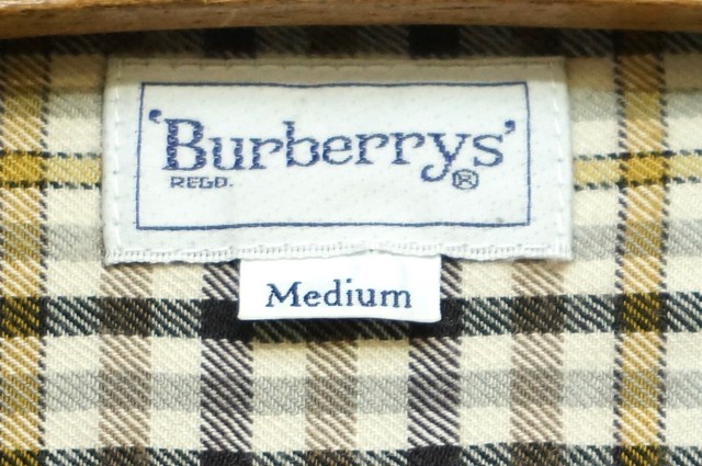 バーバリー チェックシャツ バーバリーズ ヴィンテージバーバリー メンズ 長袖 古着 サイズm Burberrys 旧タグ Antique John アンティーク ジョン