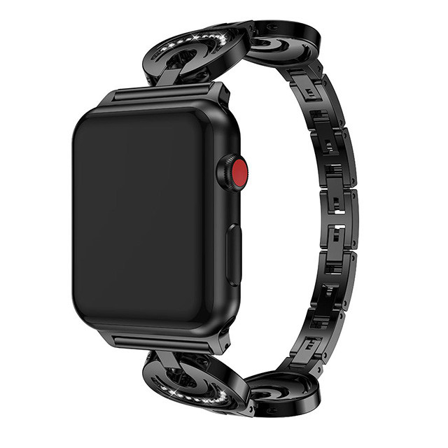 ムーン 三日月 ブレスレット アップルウォッチ 替えベルト バンド ブラック シルバー ピンク Apple Watch Belt 38mm 42mm 40mm 44mm Nw671 Loverytrading