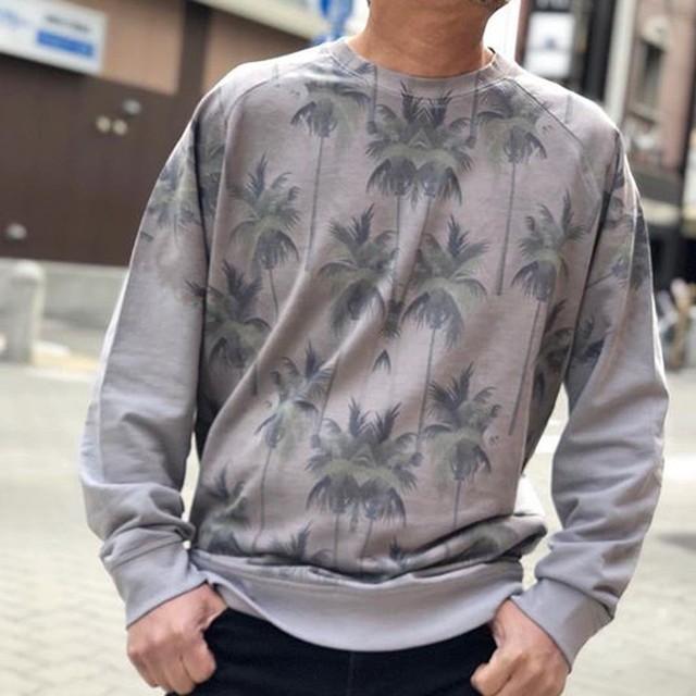 Adamus アダムス Palm Print Sweat Fp129st1 グレー トレーナー メンズ Brillante ブリランテ