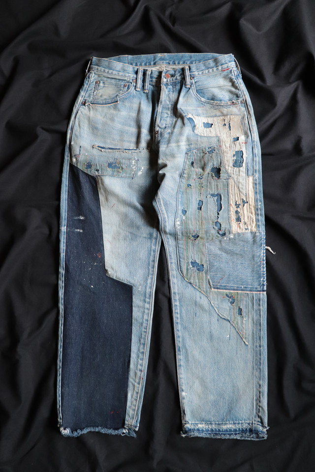 Anachronorm アナクロノーム Patchwork Remake Denim Pants An0 Mambo