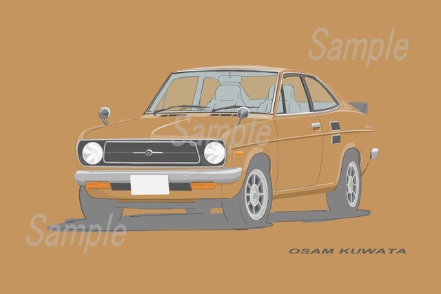 日産 サニー B110 サイズ 額入り Osamart