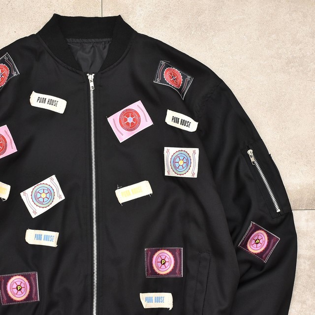 Decoration patch design PUNK bomber jacket