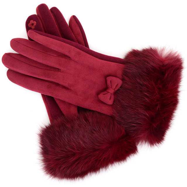 手袋 レディース スマホ対応 人気 おしゃれ 暖かい ラビットファー ｍｉｌａ ｂｏｒｓａ
