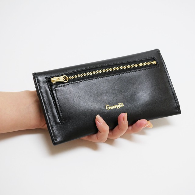 Luminous スリムウォレット 薄い長財布 ブラック Gentlion