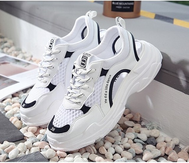 スポーティーコーデに 厚底シューズ スニーカー風 レディース 靴 カジュアル シンプル レディース メンズライク 夏 デイリー 通勤 通学 スポーツ ジム オルチャン 韓国 Ptnym3065 Shop Suba