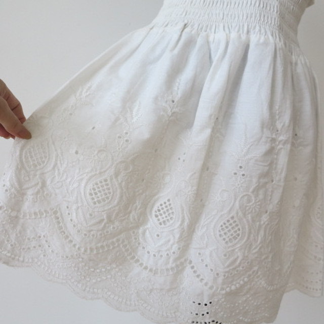 フランス 2wayヴィンテージコットンレースチュニック スカート 8 900 Tax 78パリ ウエディング