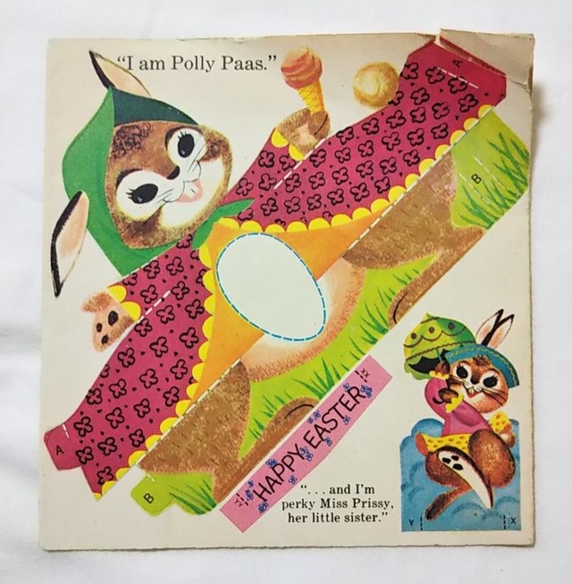 Vintage Easter Paper Craft イースター ペーパー クラフト Paas 1960年代 イースター バニー Linus Blanket