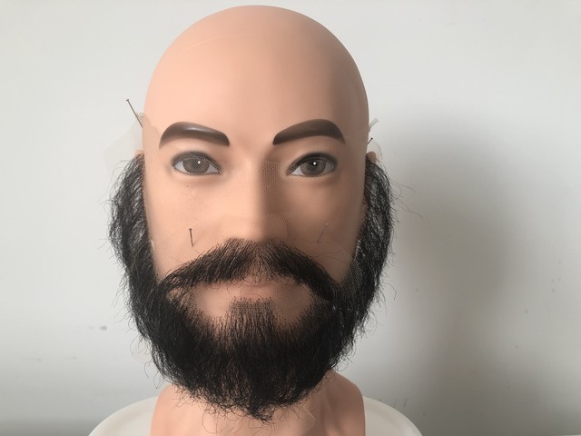 付け髭 注文を受けてから製作 黒 白 グレー 西川ひげ工房