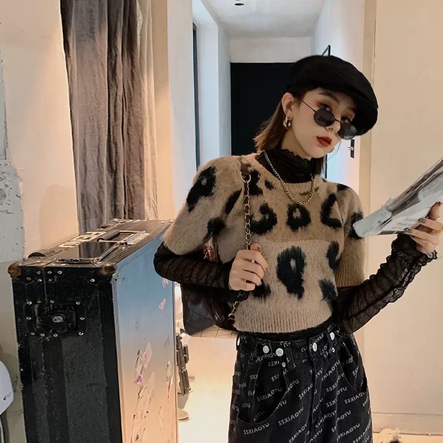leopard fur tops